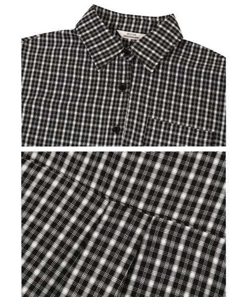 BEIDELLI（ベイデリー）の「[BELLIDE MADE] ビンテージチェックルーズフィットシャツ（シャツ/ブラウス・レディース・ブラック/カーキ/レッド・FREE）」の22枚目の写真