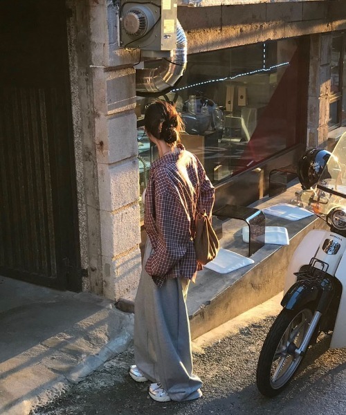 BEIDELLI（ベイデリー）の「[BELLIDE MADE] ビンテージチェックルーズフィットシャツ（シャツ/ブラウス・レディース・ブラック/カーキ/レッド・FREE）」の15枚目の写真