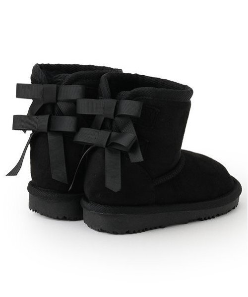 petit main(プティマイン)の「リボンムートンブーツ(ブーツ・キッズ・モカ/ベージュ/ブラック・15cm/14cm/19cm/18cm/17cm/16cm)」の6枚目の写真