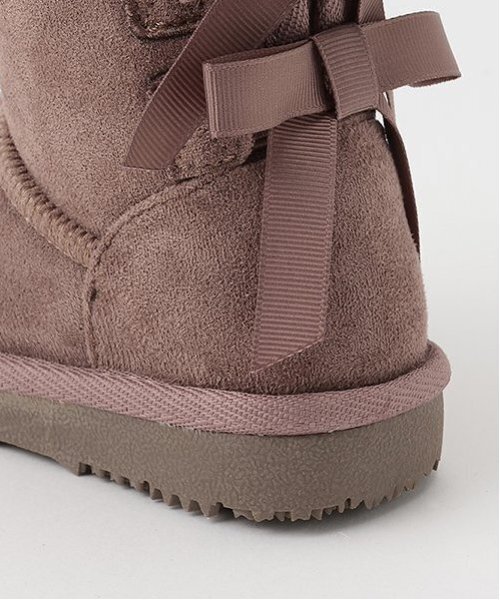 petit main(プティマイン)の「リボンムートンブーツ(ブーツ・キッズ・モカ/ベージュ/ブラック・15cm/14cm/19cm/18cm/17cm/16cm)」の11枚目の写真