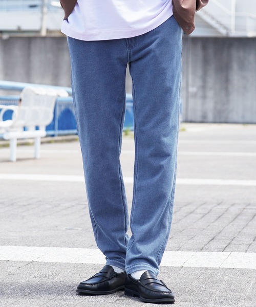 jiggys shop（ジギーズショップ）の「裏毛スウェットデニムテーパードイージーパンツ（デニムパンツ・メンズ・ブルー系その他2/ブルー系その他3/ブルー系その他・LARGE/X-LARGE/MEDIUM/SMALL）」の3枚目の写真