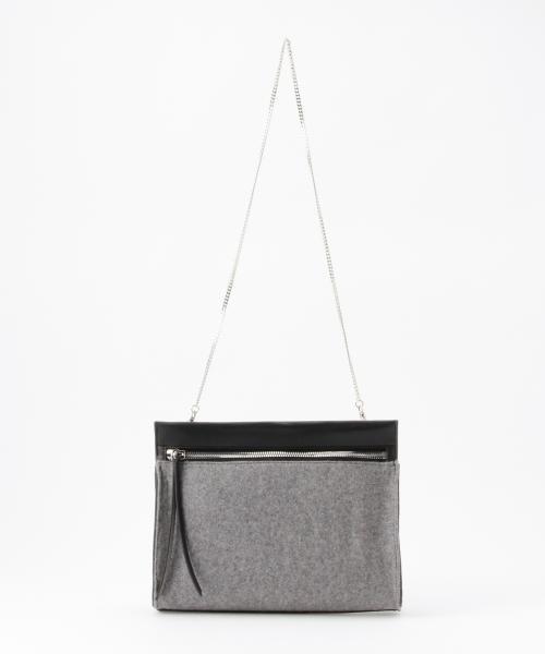 Ray BEAMS(レイビームス)の「SOLPRESA / メルトン 3way クラッチバッグ(クラッチバッグ・レディース・グレー・ONE SIZE)」の5枚目の写真