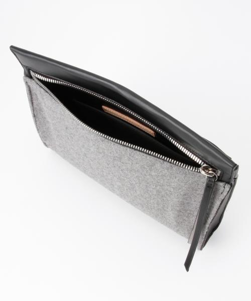 Ray BEAMS(レイビームス)の「SOLPRESA / メルトン 3way クラッチバッグ(クラッチバッグ・レディース・グレー・ONE SIZE)」の7枚目の写真