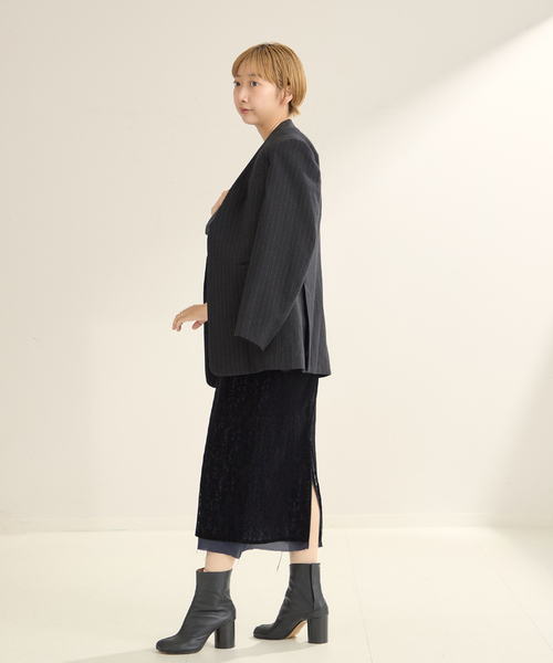 plage(プラージュ)の「JANE SMITH/ジェーンスミス FLOCKY LACE LAYED スカート(スカート・レディース・ブラック・FREE)」の4枚目の写真