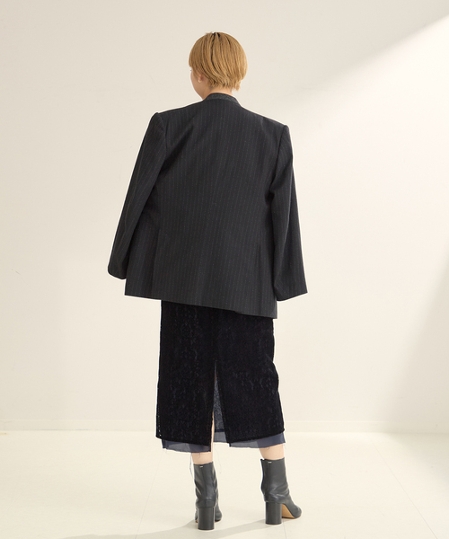 plage(プラージュ)の「JANE SMITH/ジェーンスミス FLOCKY LACE LAYED スカート(スカート・レディース・ブラック・FREE)」の6枚目の写真