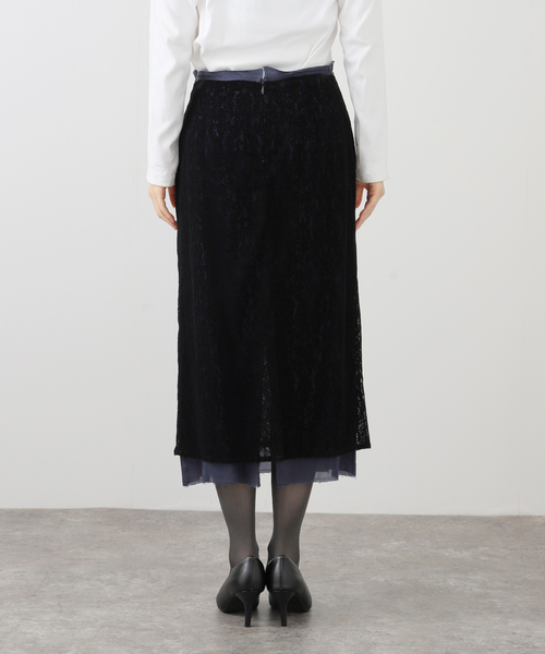 plage(プラージュ)の「JANE SMITH/ジェーンスミス FLOCKY LACE LAYED スカート(スカート・レディース・ブラック・FREE)」の13枚目の写真