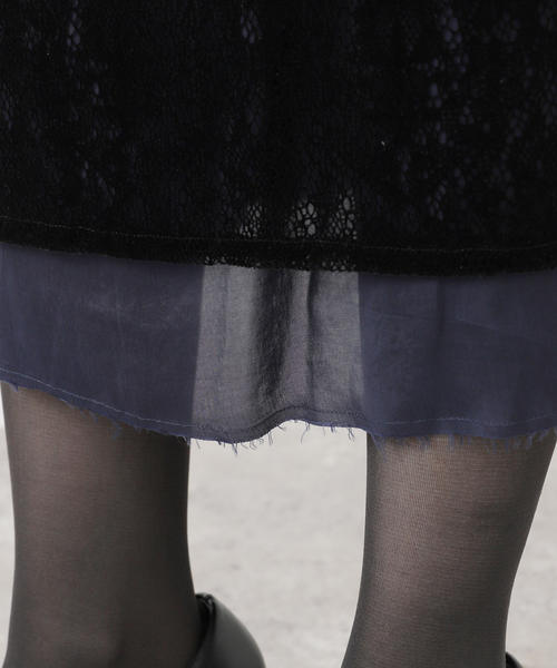 plage(プラージュ)の「JANE SMITH/ジェーンスミス FLOCKY LACE LAYED スカート(スカート・レディース・ブラック・FREE)」の17枚目の写真