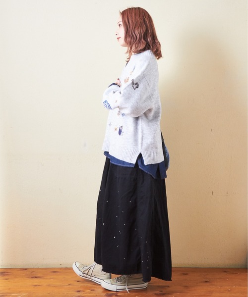 【きゅんちゃん 】Sov. ダルレーヨンスキッパージャガードニット３６美品 74095335_11.jpg
