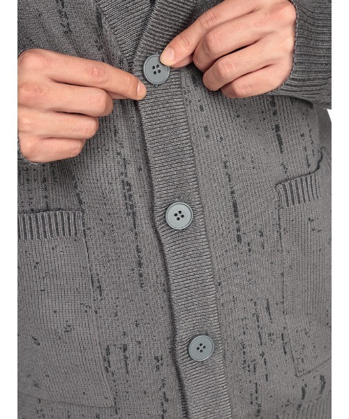 セール】WOODENDOLL 総柄 ポケット付き Vネック ニットカーディガン