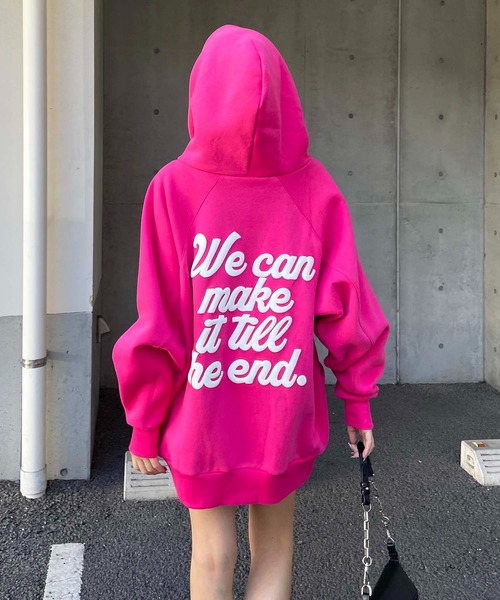 SPIRALGIRL（スパイラルガール）の「バックロゴドルマンパーカーワンピース（ワンピース・レディース・ブラック/ピンク/グリーン/ライトグレー・FREE）」の17枚目の写真