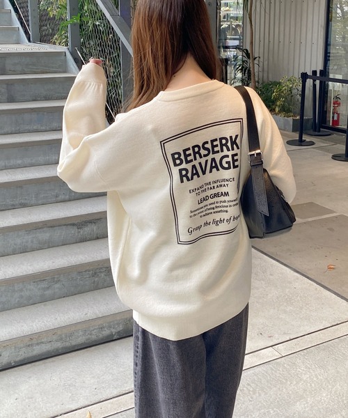 INGNI（イング）の「バックボックスロゴチュニックニット（ニット/セーター・レディース・ホワイト×ブラック/ブラック×ホワイト/グレー系その他3・M）」の15枚目の写真