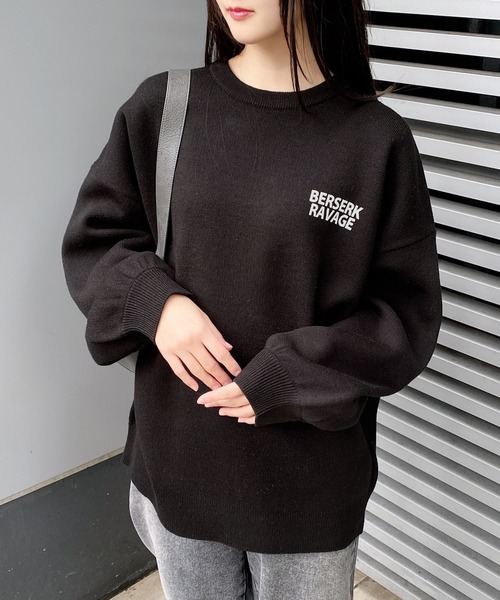 新品センソユニコLILITH チュニックニット セール】バックボックスロゴチュニックニット（ニット/セーター