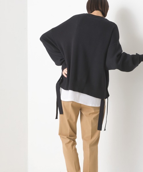 OMNES(オムネス)の「スウェットライクニットサイドリボンアンサンブル(アンサンブル・レディース・モカ/ブルー/グレー/グレイッシュベージュ/ブラック・FREE)」の14枚目の写真