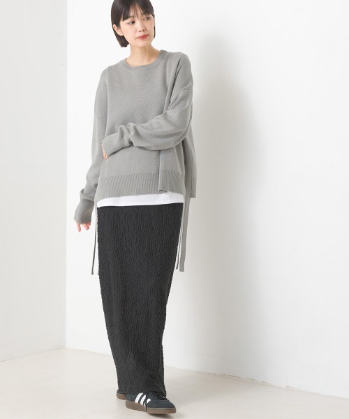 OMNES(オムネス)の「スウェットライクニットサイドリボンアンサンブル(アンサンブル・レディース・モカ/ブルー/グレー/グレイッシュベージュ/ブラック・FREE)」の18枚目の写真
