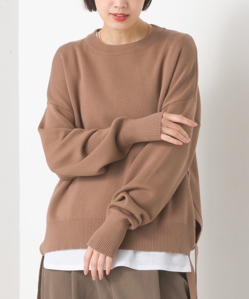 OMNES(オムネス)の「スウェットライクニットサイドリボンアンサンブル(アンサンブル・レディース・モカ/ブルー/グレー/グレイッシュベージュ/ブラック・FREE)」の22枚目の写真