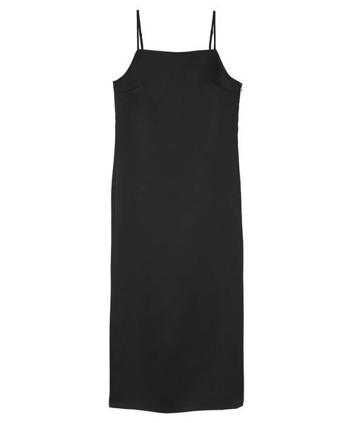 UR'S（ユアーズ）の「サテンキャミソールワンピース（ワンピース・レディース・ネイビー/ブラック/チャコール/ベージュ・M/S/L）」の5枚目の写真