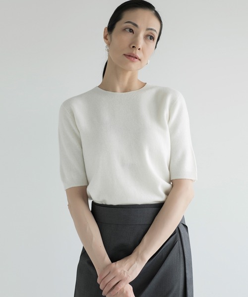 【DECADE】ウール100％半袖ニット（ニット/セーター）｜DECADE CLASSIC（ディケイド クラシック）