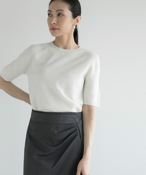 【DECADE】ウール100％半袖ニット（ニット/セーター）｜DECADE CLASSIC（ディケイド クラシック）