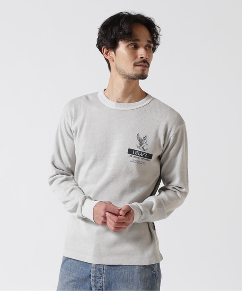 FADE WASH HONEYCOMB WAFFLE T-SHIRT / フェイドウォッシュ