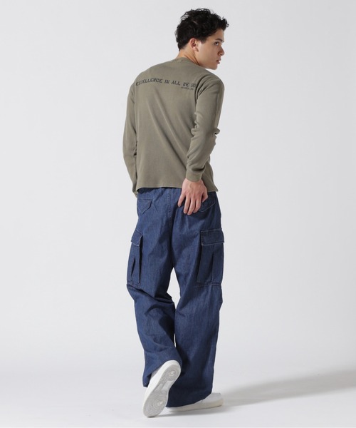 AVIREX(アヴィレックス)の「FADE WASH HONEYCOMB WAFFLE T-SHIRT / フェイドウォッシュ ハニカムワッフル 長袖Tシャツ / AVIREX / アヴィレックス(Tシャツ/カットソー・メンズ・ライトグレー/オリーブ/チャコール・X-LARGE/LARGE/MEDIUM/XX-LARGE)」の19枚目の写真