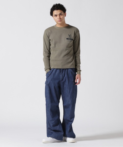 AVIREX(アヴィレックス)の「FADE WASH HONEYCOMB WAFFLE T-SHIRT / フェイドウォッシュ ハニカムワッフル 長袖Tシャツ / AVIREX / アヴィレックス(Tシャツ/カットソー・メンズ・ライトグレー/オリーブ/チャコール・X-LARGE/LARGE/MEDIUM/XX-LARGE)」の20枚目の写真