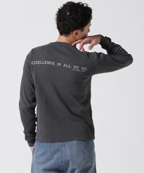 FADE WASH HONEYCOMB WAFFLE T-SHIRT / フェイドウォッシュ