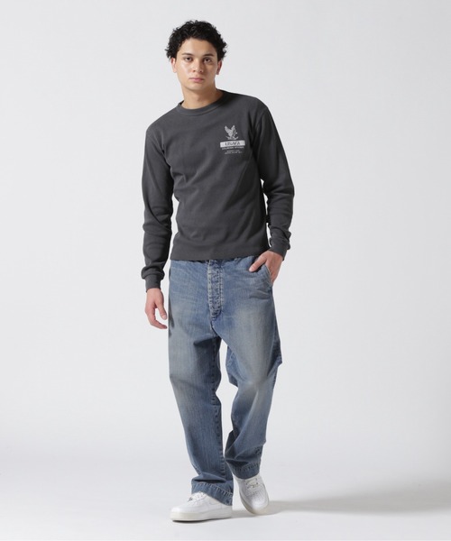 AVIREX(アヴィレックス)の「FADE WASH HONEYCOMB WAFFLE T-SHIRT / フェイドウォッシュ ハニカムワッフル 長袖Tシャツ / AVIREX / アヴィレックス(Tシャツ/カットソー・メンズ・ライトグレー/オリーブ/チャコール・X-LARGE/LARGE/MEDIUM/XX-LARGE)」の10枚目の写真