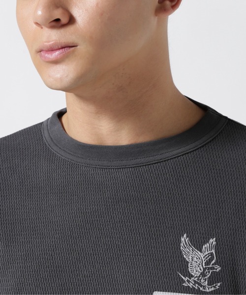 AVIREX(アヴィレックス)の「FADE WASH HONEYCOMB WAFFLE T-SHIRT / フェイドウォッシュ ハニカムワッフル 長袖Tシャツ / AVIREX / アヴィレックス(Tシャツ/カットソー・メンズ・ライトグレー/オリーブ/チャコール・X-LARGE/LARGE/MEDIUM/XX-LARGE)」の13枚目の写真