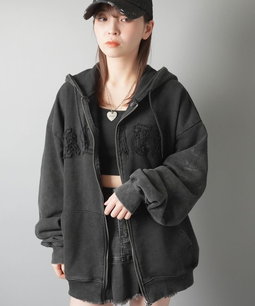 SPINNS（スピンズ）の「ヴィンテージライクセンターロゴジップパーカー（パーカー・メンズ・ブルー/ブラック系その他/ブラウン/ピンク/ブラック・ONESIZE）」の19枚目の写真