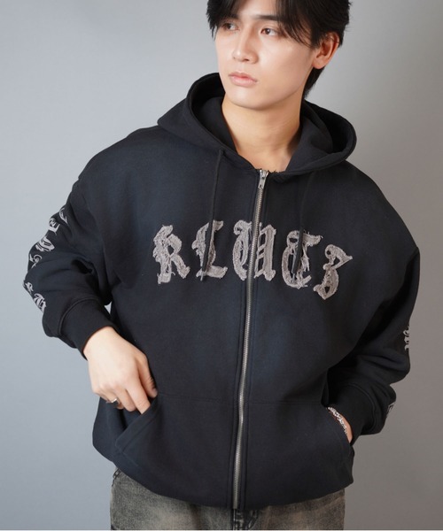 SPINNS（スピンズ）の「ヴィンテージライクセンターロゴジップパーカー（パーカー・メンズ・ブルー/ブラック系その他/ブラウン/ピンク/ブラック・ONESIZE）」の10枚目の写真