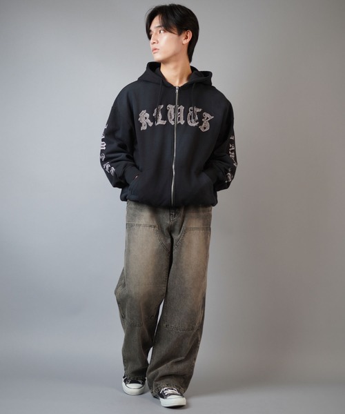 SPINNS（スピンズ）の「ヴィンテージライクセンターロゴジップパーカー（パーカー・メンズ・ブルー/ブラック系その他/ブラウン/ピンク/ブラック・ONESIZE）」の17枚目の写真