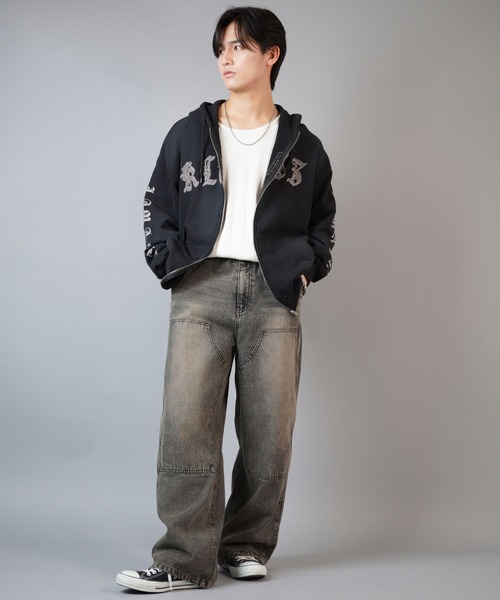 SPINNS（スピンズ）の「ヴィンテージライクセンターロゴジップパーカー（パーカー・メンズ・ブルー/ブラック系その他/ブラウン/ピンク/ブラック・ONESIZE）」の16枚目の写真