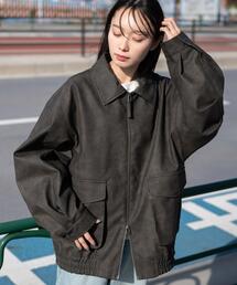 WEGO（ウィゴー）の「WEGO/【25年春夏新作】PUダブルZIPフライトジャケット（ブルゾン・メンズ）」
