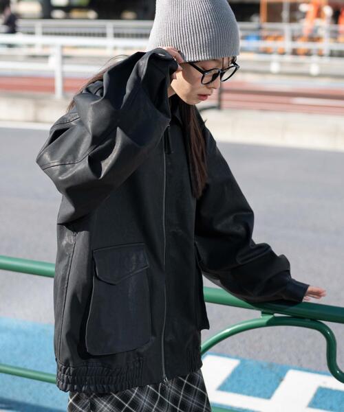 WEGO（ウィゴー）の「WEGO/PUダブルZIPフライトジャケット（ブルゾン