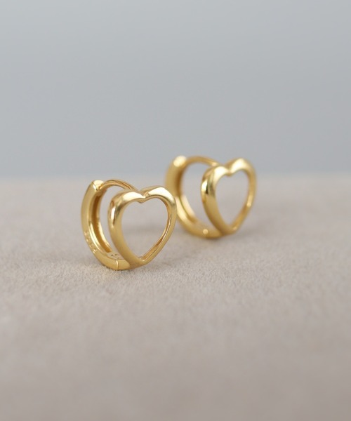 CERCA(チェルカ)の「KAM.accessory/silver925/金属アレルギー対応/ミニフープピアス/ハートピアス(ピアス(両耳用)・レディース・シルバー/ゴールド・FREE)」の10枚目の写真