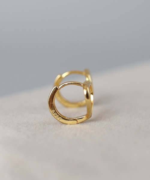 CERCA(チェルカ)の「KAM.accessory/silver925/金属アレルギー対応/ミニフープピアス/ハートピアス(ピアス(両耳用)・レディース・シルバー/ゴールド・FREE)」の11枚目の写真