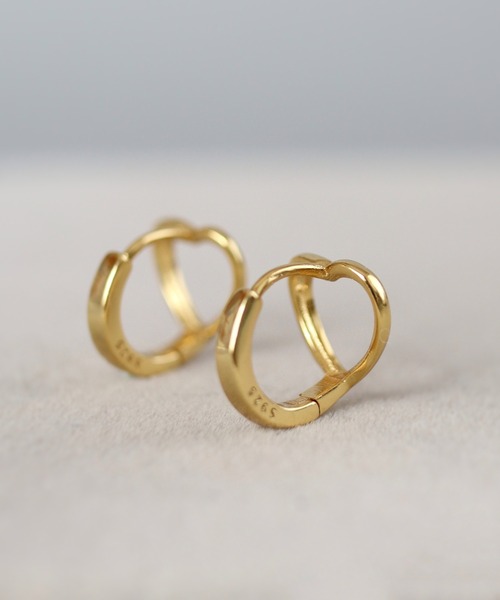 CERCA(チェルカ)の「KAM.accessory/silver925/金属アレルギー対応/ミニフープピアス/ハートピアス(ピアス(両耳用)・レディース・シルバー/ゴールド・FREE)」の12枚目の写真