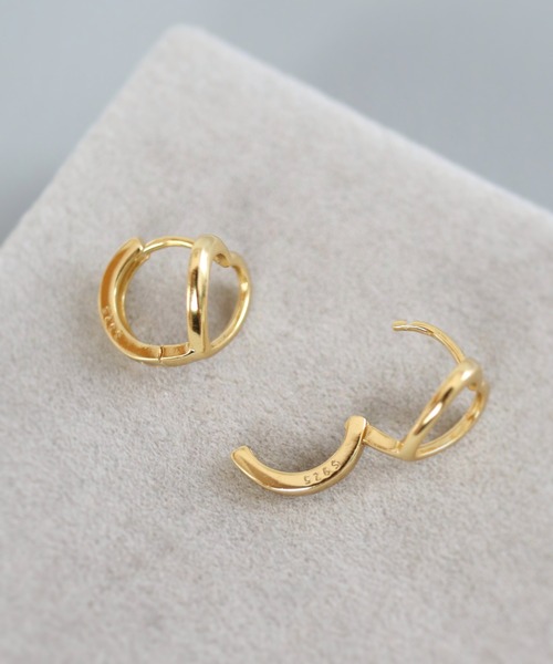 CERCA(チェルカ)の「KAM.accessory/silver925/金属アレルギー対応/ミニフープピアス/ハートピアス(ピアス(両耳用)・レディース・シルバー/ゴールド・FREE)」の13枚目の写真