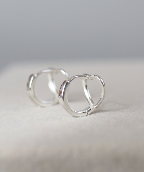 CERCA(チェルカ)の「KAM.accessory/silver925/金属アレルギー対応/ミニフープピアス/ハートピアス(ピアス(両耳用)・レディース・シルバー/ゴールド・FREE)」の5枚目の写真