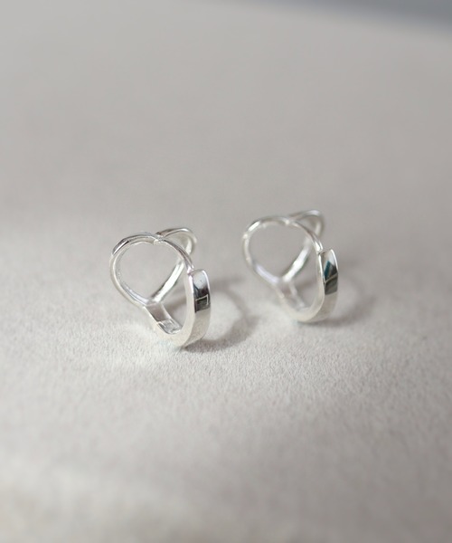 CERCA(チェルカ)の「KAM.accessory/silver925/金属アレルギー対応/ミニフープピアス/ハートピアス(ピアス(両耳用)・レディース・シルバー/ゴールド・FREE)」の7枚目の写真
