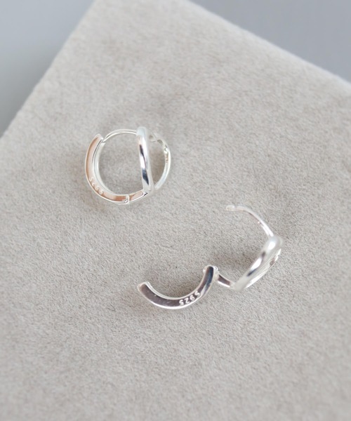 CERCA(チェルカ)の「KAM.accessory/silver925/金属アレルギー対応/ミニフープピアス/ハートピアス(ピアス(両耳用)・レディース・シルバー/ゴールド・FREE)」の8枚目の写真