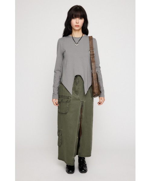 LAGUA GEM(ラグアジェム)の「SIDE DESIGN トップス(Tシャツ/カットソー・レディース・グレー/ホワイト/ブラック・FREE)」の11枚目の写真
