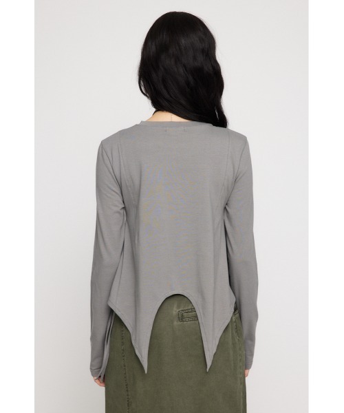 LAGUA GEM(ラグアジェム)の「SIDE DESIGN トップス(Tシャツ/カットソー・レディース・グレー/ホワイト/ブラック・FREE)」の13枚目の写真