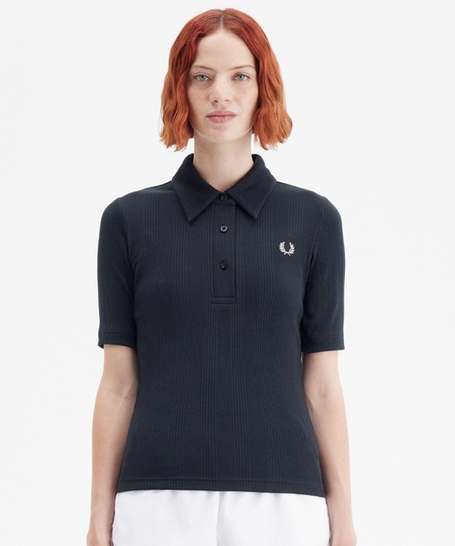 フレッドペリー Ribbed Polo Shirt ポロシャツ Ribbed Polo Shirt(10 129：SNOW WHITE): | FRED PERRY JAPAN