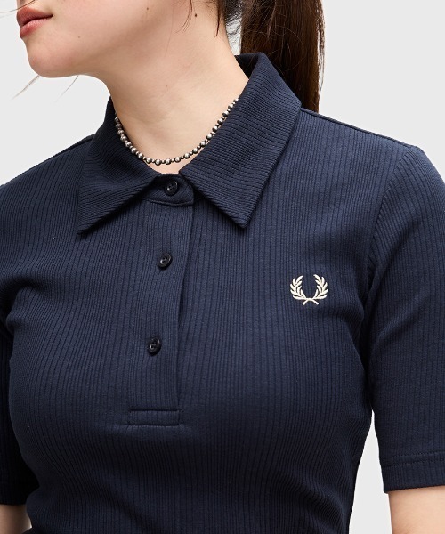 フレッドペリー Ribbed Polo Shirt ポロシャツ セール】Ribbed Polo Shirt／リブポロシャツ（ポロシャツ
