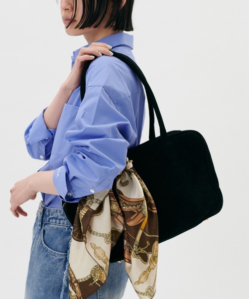 LARUTA（ラルータ）の「【LARUTA】スエードライクハンドバック（ハンドバッグ・レディース・ブラック/キャメル/ブラウン・FREE）」の6枚目の写真