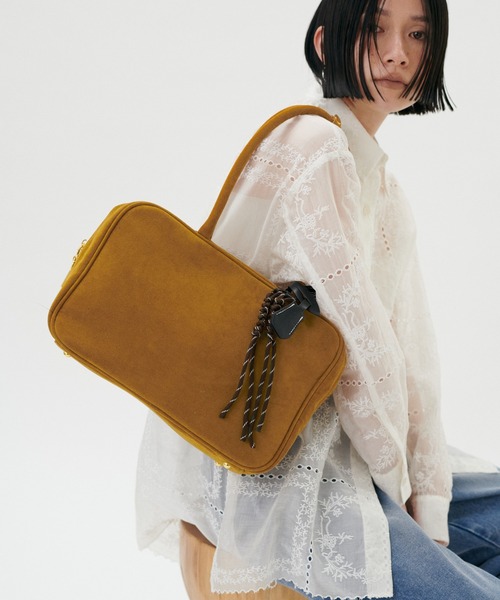 【LARUTA】スエードライクハンドバッグ ブラウン LARUTA｜スエードライクハンドバック | Rakuten Fashion(楽天