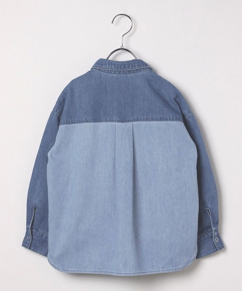 LEPSIM（レプシィム）の「【KIDS】切り替えデニムシャツ　283659（シャツ/ブラウス・キッズ・ブルー・140/120）」の2枚目の写真