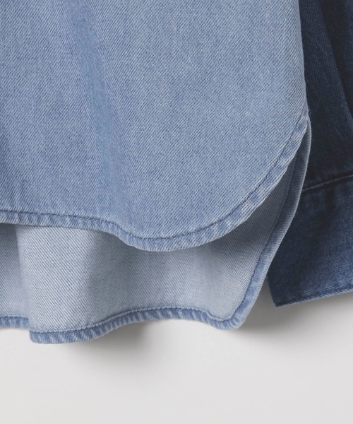 LEPSIM（レプシィム）の「【KIDS】切り替えデニムシャツ　283659（シャツ/ブラウス・キッズ・ブルー・140/120）」の6枚目の写真