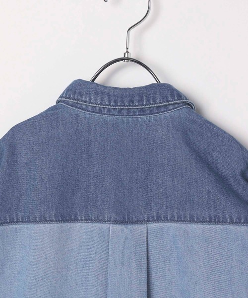 LEPSIM（レプシィム）の「【KIDS】切り替えデニムシャツ　283659（シャツ/ブラウス・キッズ・ブルー・140/120）」の9枚目の写真